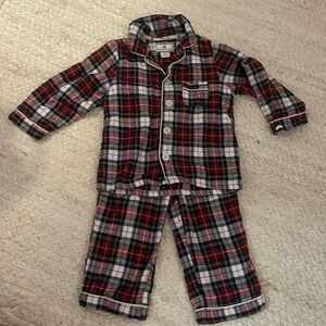 Petite Plume plaid flannel PJs 4T